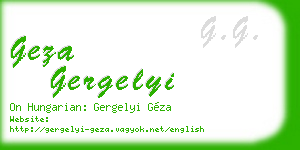 geza gergelyi business card
