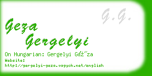 geza gergelyi business card